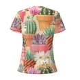 thumbnail image 4 of Naloa Succulent And Cactus Print T-Shirts Short Sleeve V Neck Tees for Women Fashion Tops Trendy Lightweight Soft Casual Summer Outfits Clothes, 4 of 5