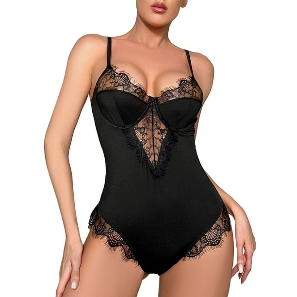 Pimfylm Bodysuit Shapewear For Women Womens Lace Bodysuit Snap Crotch
