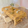 thumbnail image 3 of Orange Sun Moon Star Planet Pattern Rectangle Tablecloth 60"x120",Waterproof Polyester Rectangle Table Cloth, Wipeable Spillproof Polyester Tablecloth for Dining, Camping, Indoor and Outdoor, 3 of 6