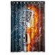 thumbnail image 1 of ABPHQTO Cortina de ducha con música de fuego y agua Cortina de ducha impermeable 120x180 cm, 1 of 2
