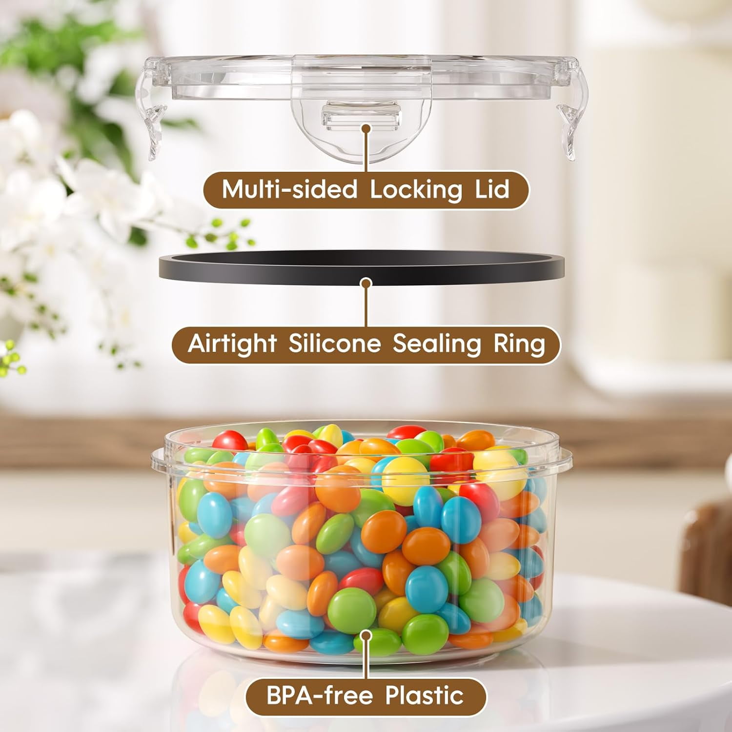 70 PCS Food Storage Containers with Lids Airtight Leak Proof Meal Prep Set BPA-Free Plastic Microwave Safe
