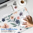 thumbnail image 4 of Long Mouse Pads for Desk,Pioneer Flower Floral Print Pattern Desk Mats on Top Of Desks, Desk Mouse Pad Extra Large with 3mm Non-Slip Base and Stitched Edge for Gaming,Office,Work,Home 31.5"x11.8", 4 of 6