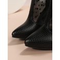 thumbnail image 2 of Fashionable Mesh Heart Shape Stiletto Heels Boots With Rear Zipper, 2 of 5