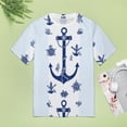 thumbnail image 4 of Nautical Anchor Pattern T Shirts Basic T-Shirt Short Sleeve Ladies Tee Shirt Summer Graphic Clothing, 4 of 7