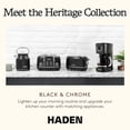 thumbnail image 6 of Haden Coffee Maker & Heritage 2 Slice Wide Toaster, Black & Chrome, 6 of 12