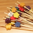 thumbnail image 3 of BambooMN 4.7" Red Flower End Bamboo Picks, 1000 Units, 3 of 5