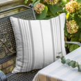 thumbnail image 3 of Throw Pillow Covers, Grey Vertical Stripes Decorative Throw Pillow Covers 20x20 Inch, Geometric Farmhouse Striped Square Linen Pillow Cases for Couch/Living Room/Sofa, 3 of 9