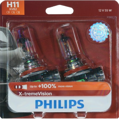 Philips X-tremeVision Headlight H11 Bulb, Pack of