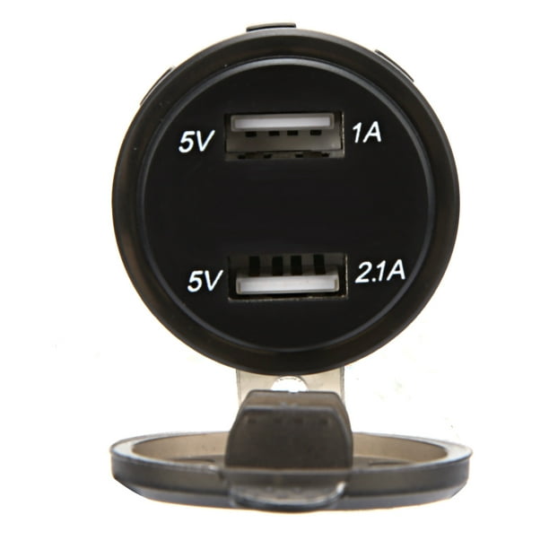 Chargeur 12V double USB 3,1A avec afficheur de Tension batterie