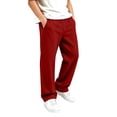 thumbnail image 2 of Kids Sweatpants Kids Elastic Waist Wide Leg Sweatpants Boys Girls Loose Casual Trousers With Side Pockets Soft Daily Jogger Pants Red 14-15 Years, 2 of 8