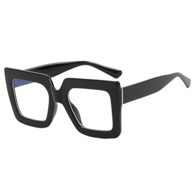 Stylish Oversized Blue Light Blocking Computer Glasses for Women Fashionable Thick Square Frame Design Non Eyewear