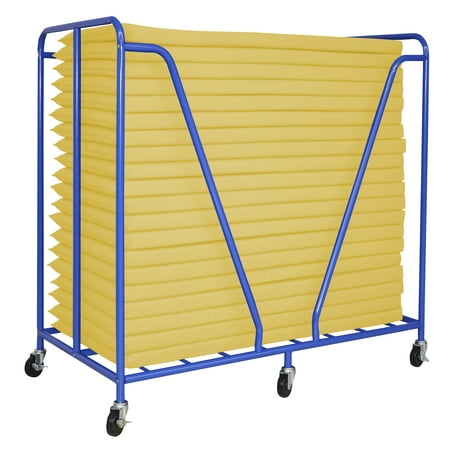 Rest Mat Trolley With 20 Rest Mats And Sheets Yellow Walmart Com