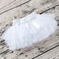 thumbnail image 4 of WhouRiu Girls Soft Tutu Skirt Shorts Solid Bowknot Party Carnival Mesh Skirt White,Sizes 3-6 M, 4 of 4