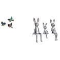 thumbnail image 1 of Pájaro para colgar en la pared,Arte de pared de pájaros de madera Decoración de pared de pájaros voladores de madera,Escultura de figura,Estatua sentada Figura Escultura Adorno,Estatuas de, 1 of 8