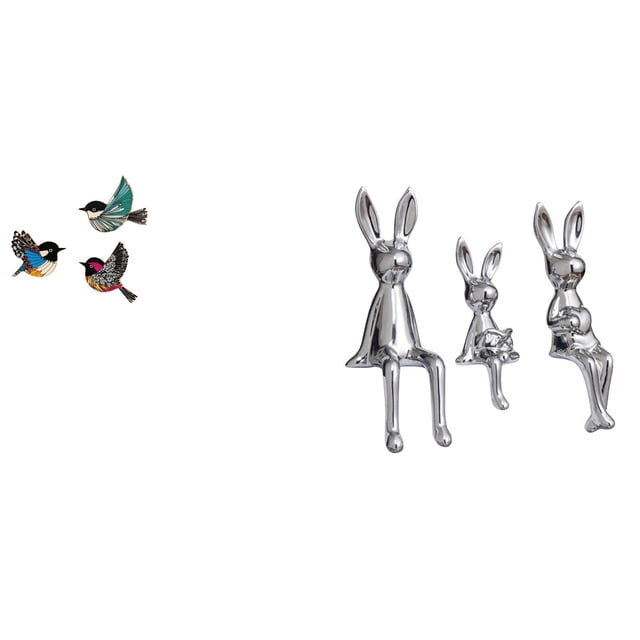 Pájaro para colgar en la pared,Arte de pared de pájaros de madera Decoración de pared de pájaros voladores de madera,Escultura de figura,Estatua sentada Figura Escultura Adorno,Estatuas de