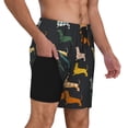 thumbnail image 3 of Daiia Plaid Dachshund Mens Swim Trunks Swim Shorts Quick Dry Swim Shorts with Mesh Lining Pockets-X-Large, 3 of 9