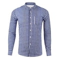 thumbnail image 5 of Tisuna Boys Long Sleeve Shirts Kids Stand Collar Button Down Plaid Tops Comfortable Festival Casual Wear Shirts For Toddler And Tweens 4-13 Years, 5 of 5