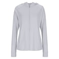 thumbnail image 5 of Women's UPF 50+ Sun Protection Hoodie Jackets Full Zip Long Sleeve Active Shirts Outdoor Hiking Running 4XL Light Gray, 5 of 5