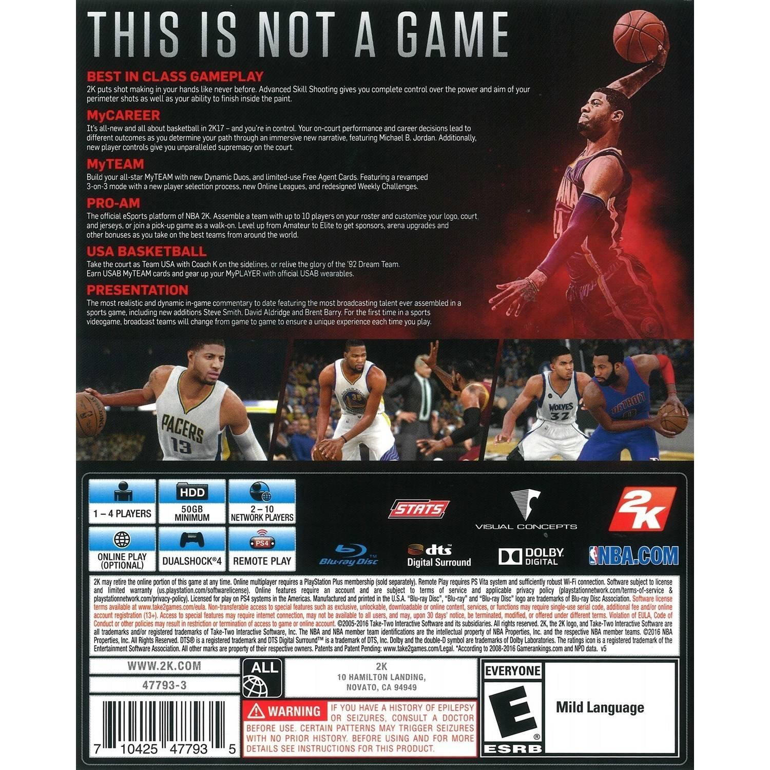 NBA 2K17 (Pre-Owned), 2K, PlayStation 4, 886162557725 - Walmart.com