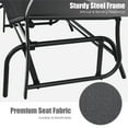 thumbnail image 4 of Pemberly Row Patio Glider Rocking Bench Double 2 Person Chair Black, 4 of 8