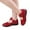 Red, variant on Luxalzxs Girls Mary Jane Flat School Uniform Shoes Toddler Girls Ballet Flat Flower Girl Dress Shoes Party Faux Leather Princess Shoes 3-12 Years