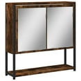 thumbnail image 2 of vidaXL Bathroom Mirror Cabinet Black 23.6"x6.3"x23.6" Engineered Wood, 2 of 16