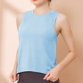 thumbnail image 4 of Chbgutlmr Workout Tops for Women Crewneck Sleeveless Running Tees Athletic Loose Breathable Yoga Tops, 4 of 5