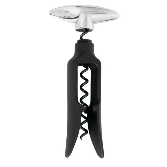 True Twister Easy Turn Wine Opener Manual, Corkscrew for Home Bar, Black