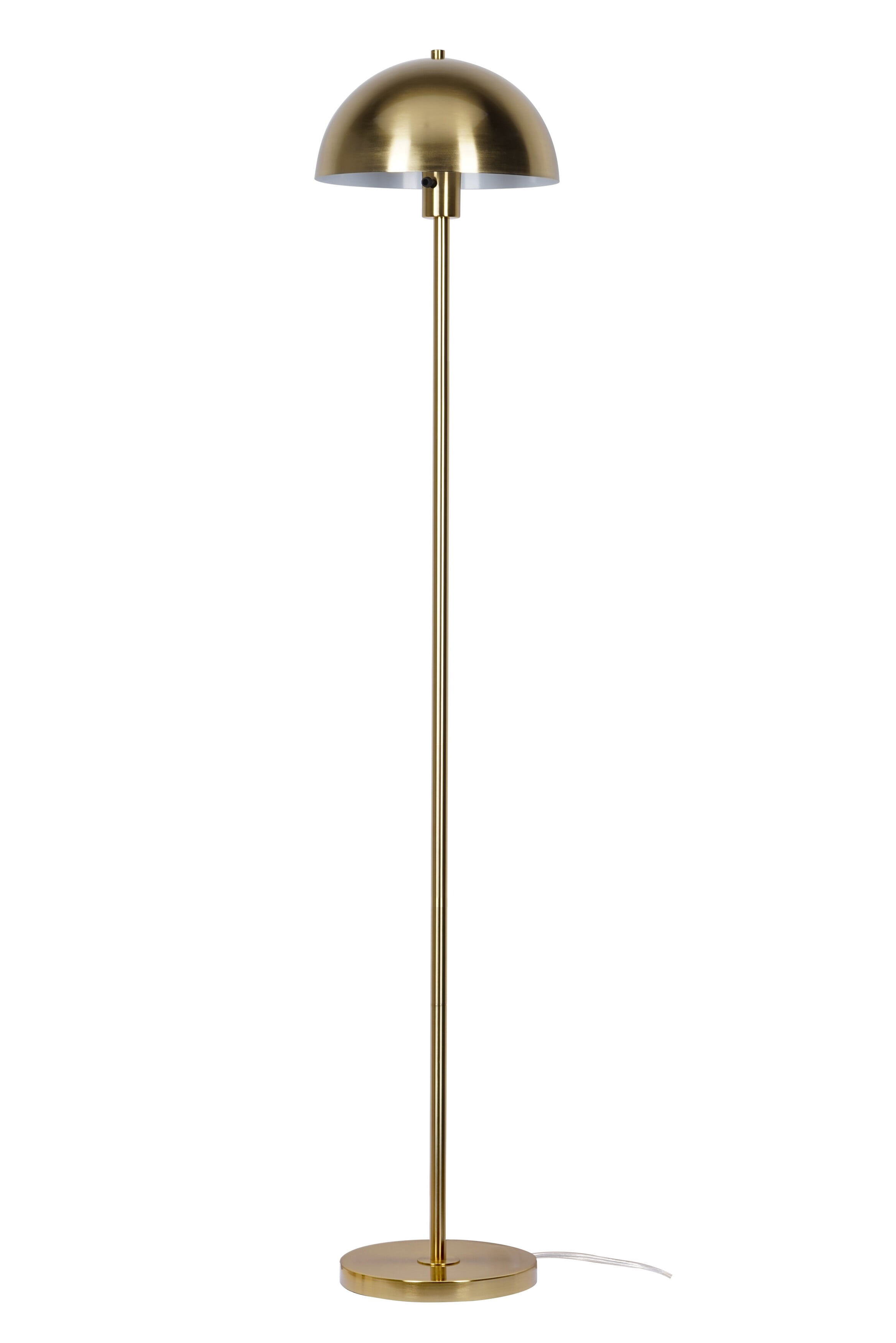 Kenroy Home Vega 56'' Floor Lamp with Brushed Gold Metal Dome Shade Modern Floor Light Fixture for Living Room, Bedroom, or Office, Brushed Gold