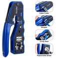 thumbnail image 2 of 45 crimping tool set, Ethernet crimping tool set for through-type 45 connectors, with 6 connectors Ethernet crimping tool (556 crimping tool set), 2 of 4