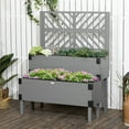 thumbnail image 2 of 2-Tier Raised Garden Bed with Trellis – Elevated Wooden Planter Box on Legs with Metal Corners, Ideal for Growing Vegetables, Flowers, and Herbs. Stylish and Functional Gardening Solution, 2 of 9