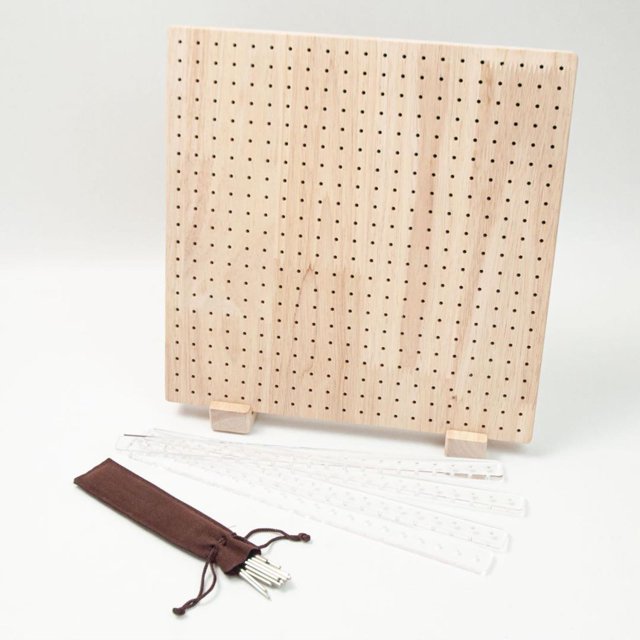 Tablero de ganchillo pines de fijación de madera con rejillas Bordado suave sin olor para suministros de costura Tejer Bordado Principiantes perfecl Tablero de bloqueo