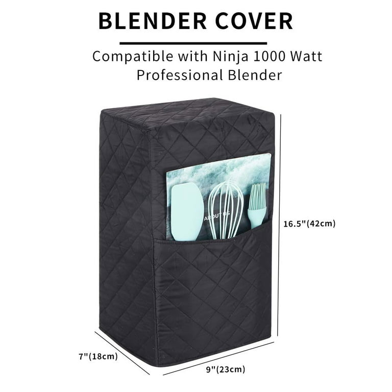 Blender Dust Cover with Accessory Pocket Compatible with Ninja Foodi, 8.25 x 9 x 17.75 Inches, Gray Color Cover-1