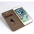 thumbnail image 4 of Genuine Leather Case Slim Folio Cover with Credit Card Slots,Kickstand Feature Stand Holder,Magnetic Closure [TPU Shockproof Interior Protective Case] for Apple iPhone 7/8,iPhone SE 2020,Brown, 4 of 7