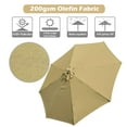 thumbnail image 3 of Yescom 9FT UV50+ OLEFIN Outdoor Patio Umbrella with Base Crank Tilt Fade Resistant for Garden Beach Pool Deck Market Porch Backyard Cafe,Tan, 3 of 9