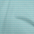 thumbnail image 1 of oneOone Viscose Chiffon Turquoise Blue Fabric Floral Craft Projects Decor Fabric Printed By The Yard 42 Inch Wide, 1 of 4