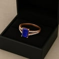 thumbnail image 4 of 7X5MM Lapis 925 Sterling Sterling Silver Rose Plated Solitaire Women Valentines Day Gifts Ring, 4 of 8