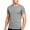 Gray, variant on Men's Solid Color Breathable Short Sleeve Round Neck Athletic Tee, Lightweight Polyester Sport Top for Gym Running Outdoor Casual Daily Wear Mens Fashion
