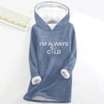 thumbnail image 2 of Chandails en Molleton Longs pour Femmes, Sweat à Capuche pour Femmes, Sweat à Capuche Imprimé Numérique en Peluche et Épaissi à la Mode Décontracté à Manches Longues Col Rond, Sweat à Capuche pour Femmes, 2 of 3