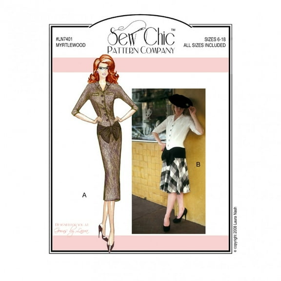 Sew Chic Sewing Pattern Myrtlewood Dress Women Sizes 2-18 Dresses, Vintage Style