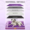 thumbnail image 5 of Exclusivo Mezcla Medium Orthopedic Dog Bed, Luxury Striped Jacquard Pet Bed Sofa, Waterproof and Washable, 36"×24", Purple, 5 of 10