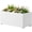 White, variant on 32" L x 15" W x 15" H Rectangular Metal Planter Box, Trough Planter Box with 6 Drainage Holes & Raised Bottom, Black Large Outdoor Planters for Patio, Yard, Garden,Commercial Residential