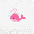 thumbnail image 4 of Inktastic Cute Pink Whale in Nautical Hat Girls Toddler Dress, 4 of 5