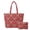 Candy Cane Bow, variant on Qpednta HO Santa Claus Quilted Tote Bag Soft Polyester Fabric Quilted Puffer Tote Bag Personalized Large Capacity Shoulder Bag for Office and Weekend Getaway