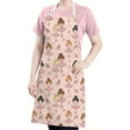 thumbnail image 5 of Pink Ballerina Pattern Apron-Garden Aprons for Women with Pockets-Cotton Linen Waterproof Kitchen Cooking Gardening Aprons Adjustable for Kitchen,Cooking,BBQ and Salon 33x27 Inch, 5 of 7