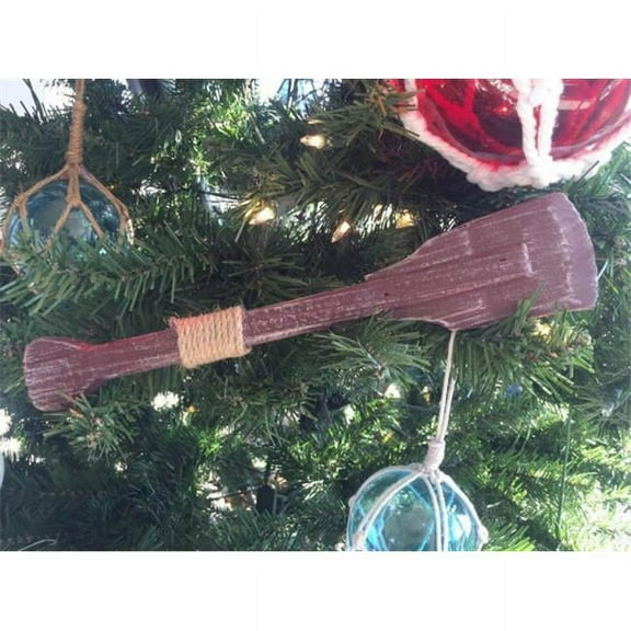 12 in. Wooden Rustic Hampshire Decorative Squared Boat Oar Christmas Ornament