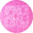 thumbnail image 1 of Ahgly Company Indoor Round Persian Pink Traditional Area Rugs, 5' Round, 1 of 4