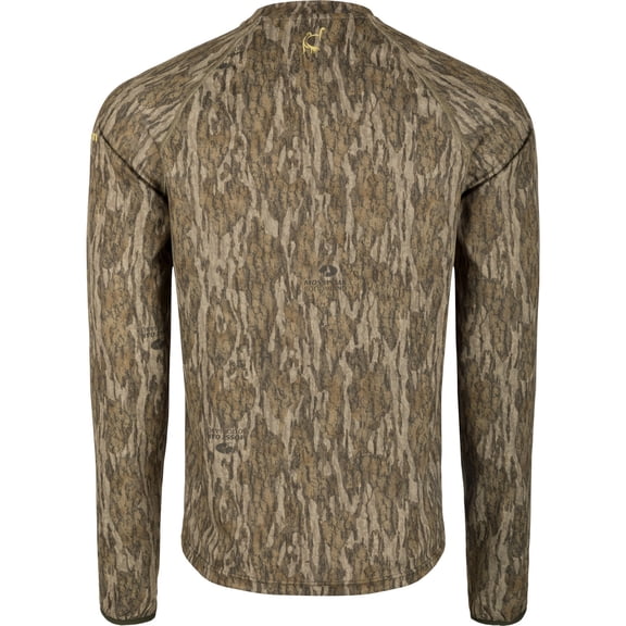Mens Early Bird LS Performance Crew Bottomland Small