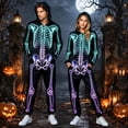thumbnail image 4 of MIRUXO Adult Men's Skeleton Halloween Costume Unisex Skeleton Jumpsuit Pajamas Onesie Cozy One Piece Cosplay Party 2026, 4 of 5