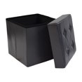 thumbnail image 2 of Nola Home Pouf de Rangement Pliant en Faux Cuir Cube Repose-Pieds Carré, 2 of 4
